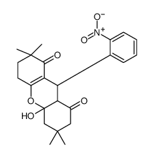 4a-hydroxy-3,3,7,7-tetramethyl-9-(2-nitrophenyl)-2,4,5,6,9,9a-hexahydroxanthene-1,8-dione Structure