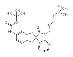 叔-丁基 (2'-羰基-1'-((2-(三甲基硅烷基)乙氧基)甲基)-1,1',2',3-四氢螺[茚-2,3'-吡咯并[2,3-b]吡啶]-5-基)氨基甲酸酯图片