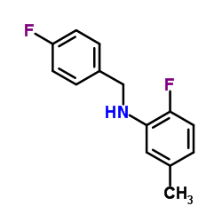 2-Fluoro-N-(4-fluorobenzyl)-5-methylaniline Structure