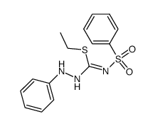 N-[1-Ethylsulfanyl-1-(N'-phenyl-hydrazino)-meth-(Z)-ylidene]-benzenesulfonamide结构式