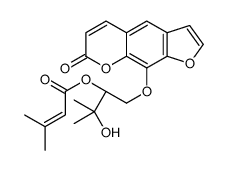 [(2R)-3-hydroxy-3-methyl-1-(7-oxofuro[3,2-g]chromen-9-yl)oxybutan-2-yl] 3-methylbut-2-enoate Structure