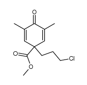 4-carbometoxy-4-(3-chloropropyl)-2,6-dimethyl-2,6-cyclohexadien-1-one Structure