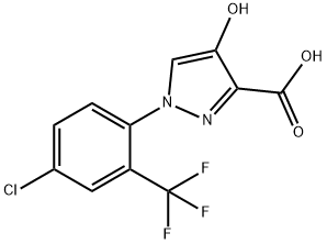 1-[4-Chloro-2-(trifluoromethyl)phenyl]-4-hydroxy-1H-pyrazole-3-carboxylic Acid Structure