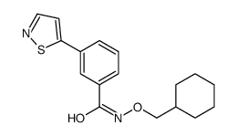 N-(Cyclohexylmethoxy)-3-(1,2-thiazol-5-yl)benzamide结构式