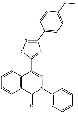 4-[3-(4-methoxyphenyl)-1,2,4-oxadiazol-5-yl]-2-phenyl-1,2-dihydrophthalazin-1-one结构式