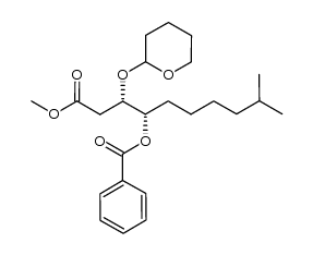 (3S,4S)-1-methoxy-9-methyl-1-oxo-3-(tetrahydro-2H-pyran-2-yloxy)decan-4-yl benzoate结构式