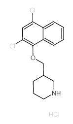 2,4-Dichloro-1-naphthyl 3-piperidinylmethyl ether hydrochloride结构式