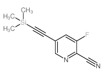 3-Fluoro-5-((trimethylsilyl)ethynyl)-picolinonitrile structure