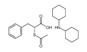 2(r)-acetylthio-benzenepropanoic acid n-cyclohexylcyclohexanamine Structure