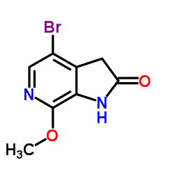 4-Bromo-7-methoxy-1,3-dihydro-2H-pyrrolo[2,3-c]pyridin-2-one Structure