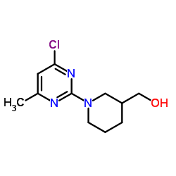 [1-(4-Chloro-6-methyl-2-pyrimidinyl)-3-piperidinyl]methanol结构式