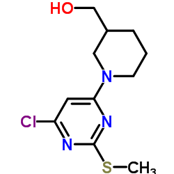 {1-[6-Chloro-2-(methylsulfanyl)-4-pyrimidinyl]-3-piperidinyl}methanol图片