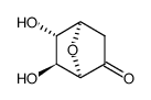 (+)-(1R,4R,5S,6S)-5-exo,6-endo-dihydroxy-7-oxabicyclo<2.2.1>heptan-2-one Structure