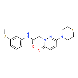 N-[3-(methylsulfanyl)phenyl]-2-[6-oxo-3-(thiomorpholin-4-yl)pyridazin-1(6H)-yl]acetamide picture