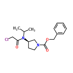 Benzyl (3R)-3-[(chloroacetyl)(isopropyl)amino]-1-pyrrolidinecarboxylate Structure