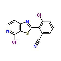 3-Chloro-2-(4-chloro[1,3]thiazolo[5,4-c]pyridin-2-yl)benzonitrile结构式