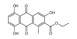 3,5,8-Trihydroxy-1-methyl-9,10-dioxo-9,10-dihydro-anthracene-2-carboxylic acid ethyl ester Structure