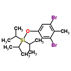 (3,5-Dibromo-4-methylphenoxy)(triisopropyl)silane结构式