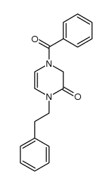 1-(2-phenylethyl)-4-benzoyl-2,3-dehydropiperazin-6-one Structure