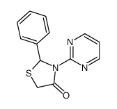 2-phenyl-3-pyrimidin-2-yl-1,3-thiazolidin-4-one Structure