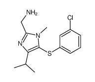 1-{5-[(3-Chlorophenyl)sulfanyl]-4-isopropyl-1-methyl-1H-imidazol- 2-yl}methanamine Structure