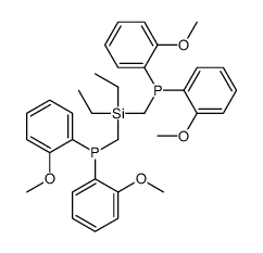 [bis(2-methoxyphenyl)phosphanylmethyl-diethylsilyl]methyl-bis(2-methoxyphenyl)phosphane结构式