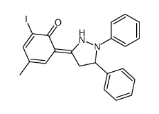 6-(1,5-diphenylpyrazolidin-3-ylidene)-2-iodo-4-methylcyclohexa-2,4-dien-1-one Structure