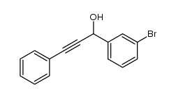 1-(3-bromophenyl)-3-phenylprop-2-yn-1-ol结构式