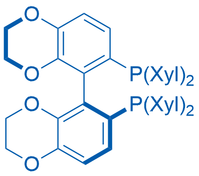 (5S)-6,6'-双(双(3,5-二甲基苯基)膦基)-2,2',3,3'-四氢-5,5'-联苯并[b][1,4]二噁烷结构式