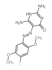 4(3H)-Pyrimidinone,2,6-diamino-5-[2-(4-chloro-2,5-dimethoxyphenyl)diazenyl]-结构式