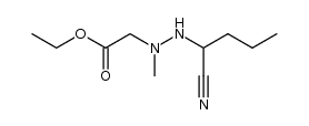 ethyl 2-(2-(1-cyanobutyl)-1-methylhydrazinyl)acetate Structure