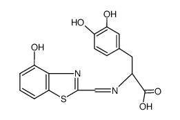 3,4-dihydroxy-N-(4-hydroxy-benzothiazol-2-ylmethylene)-phenylalanine Structure