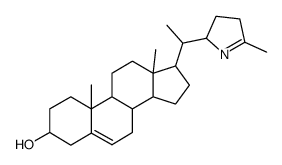 (20S)-20-[(S)-3,4-Dihydro-5-methyl-2H-pyrrol-2-yl]pregn-5-en-3β-ol structure