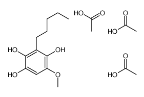 acetic acid,5-methoxy-3-pentylbenzene-1,2,4-triol结构式