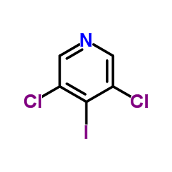 3,5-二氯-4-碘吡啶结构式