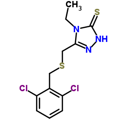 5-([(2,6-DICHLOROBENZYL)SULFANYL]METHYL)-4-ETHYL-4H-1,2,4-TRIAZOLE-3-THIOL Structure