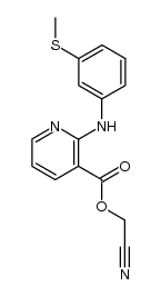 cyanomethyl 2-(3-methylthiophenylamino)nicotinate Structure