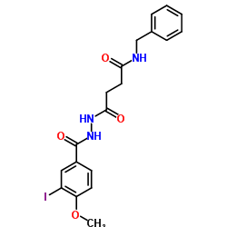 N-Benzyl-4-[2-(3-iodo-4-methoxybenzoyl)hydrazino]-4-oxobutanamide结构式