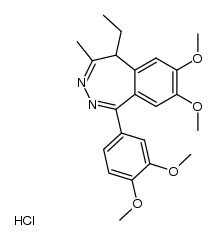 1-(3,4-dimethoxyphenyl)-5-ethyl-7,8-dimethoxy-4-methyl-5H-2,3-benzodiazepine hydrochloride Structure