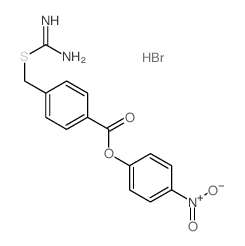 (4-nitrophenyl) 4-(carbamimidoylsulfanylmethyl)benzoate Structure