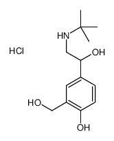 4-[2-(tert-butylamino)-1-hydroxyethyl]-2-(hydroxymethyl)phenol,hydrochloride Structure