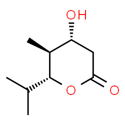 2H-Pyran-2-one,tetrahydro-4-hydroxy-5-methyl-6-(1-methylethyl)-,(4R,5S,6R)-rel-(9CI) structure