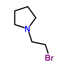 1-(2-溴乙基)-吡咯烷结构式