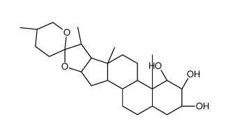 (25R)-5β-Spirostane-1β,2β,3α-triol structure