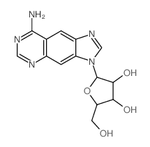 3H-Imidazo[4,5-g]quinazolin-8-amine,3-b-D-ribofuranosyl-结构式