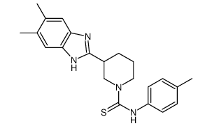 1-Piperidinecarbothioamide,3-(5,6-dimethyl-1H-benzimidazol-2-yl)-N-(4-methylphenyl)-(9CI) picture