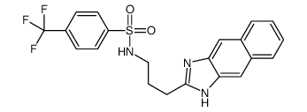 Benzenesulfonamide, N-[3-(1H-naphth[2,3-d]imidazol-2-yl)propyl]-4-(trifluoromethyl)- (9CI) structure