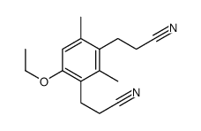 3-[3-(2-cyanoethyl)-4-ethoxy-2,6-dimethylphenyl]propanenitrile Structure