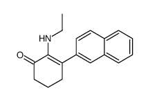 2-(ethylamino)-3-naphthalen-2-ylcyclohex-2-en-1-one结构式