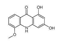 1,3-dihydroxy-5-methoxy-9(10H)-acridinone Structure